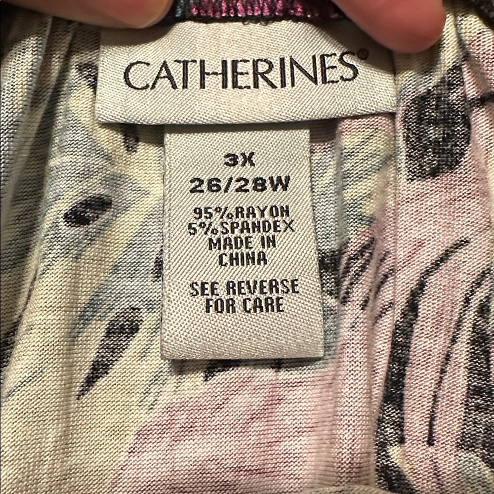 Catherines Elegant Multicolor Patterned Top - image 6